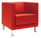 VELA - 1H, křeslo, látka VX EV 4 - látka cihlová